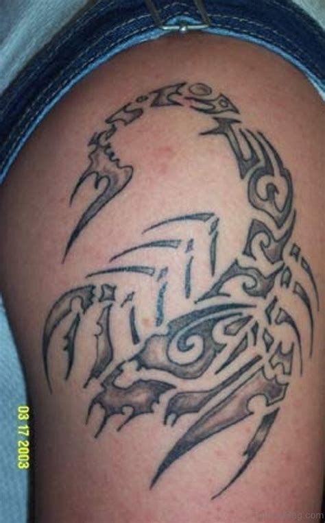 scorpion shoulder tattoo|75+ Scorpion Shoulder Tattoo Ideas